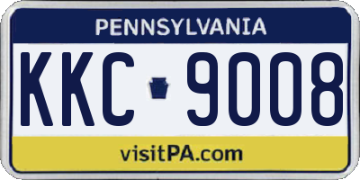 PA license plate KKC9008