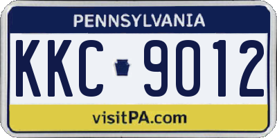 PA license plate KKC9012