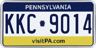PA license plate KKC9014
