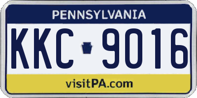 PA license plate KKC9016