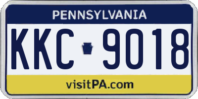 PA license plate KKC9018