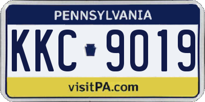 PA license plate KKC9019