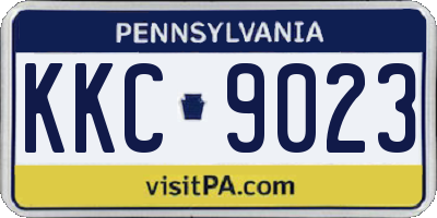 PA license plate KKC9023