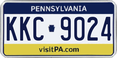 PA license plate KKC9024
