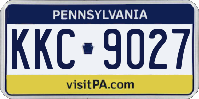 PA license plate KKC9027