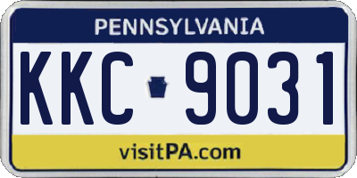 PA license plate KKC9031