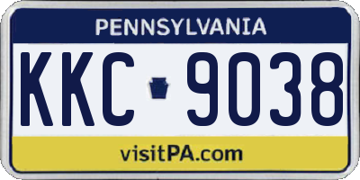 PA license plate KKC9038