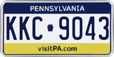 PA license plate KKC9043