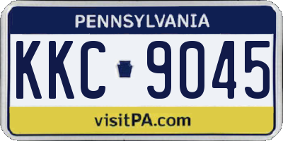 PA license plate KKC9045