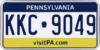 PA license plate KKC9049