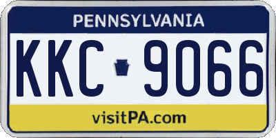 PA license plate KKC9066