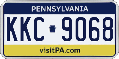 PA license plate KKC9068