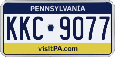 PA license plate KKC9077