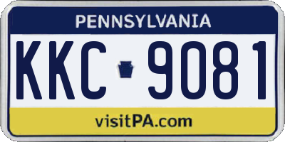 PA license plate KKC9081