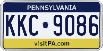 PA license plate KKC9086