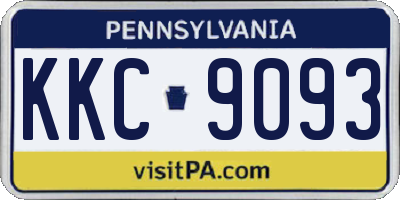 PA license plate KKC9093