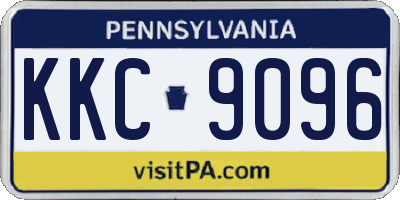 PA license plate KKC9096