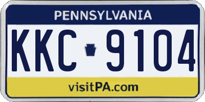 PA license plate KKC9104