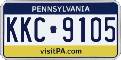 PA license plate KKC9105
