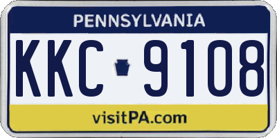 PA license plate KKC9108
