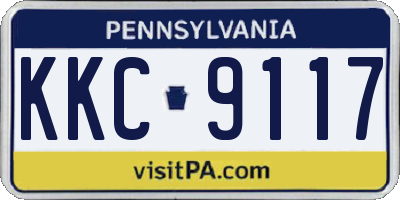 PA license plate KKC9117