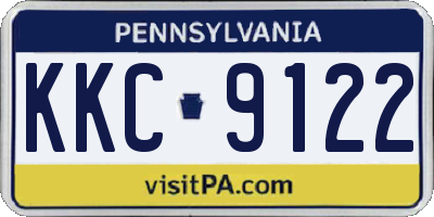 PA license plate KKC9122