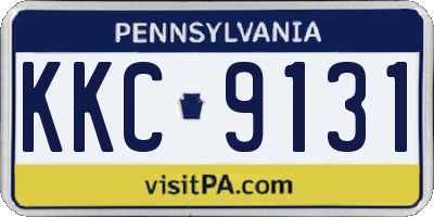 PA license plate KKC9131