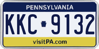 PA license plate KKC9132