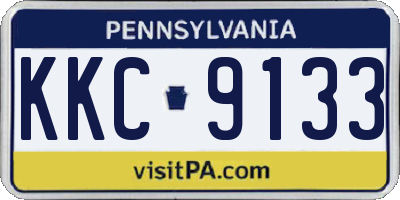 PA license plate KKC9133