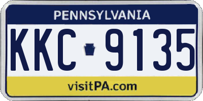 PA license plate KKC9135