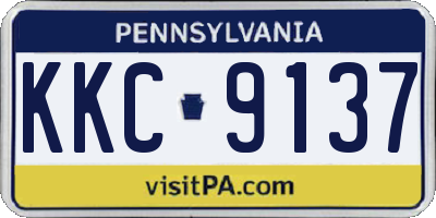 PA license plate KKC9137