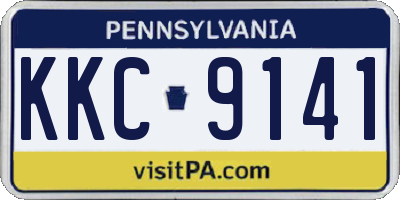 PA license plate KKC9141