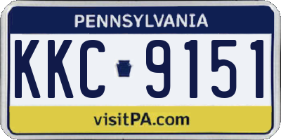 PA license plate KKC9151