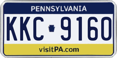 PA license plate KKC9160