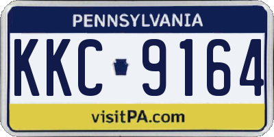 PA license plate KKC9164