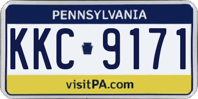 PA license plate KKC9171