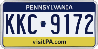 PA license plate KKC9172