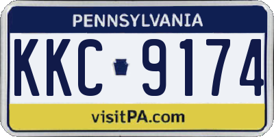 PA license plate KKC9174