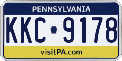PA license plate KKC9178