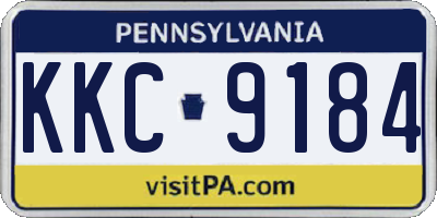 PA license plate KKC9184