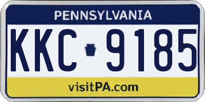 PA license plate KKC9185