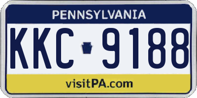 PA license plate KKC9188
