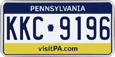 PA license plate KKC9196