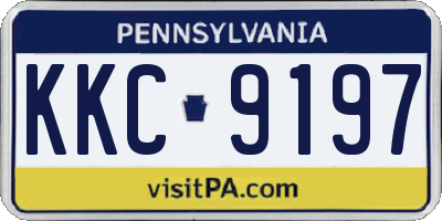 PA license plate KKC9197