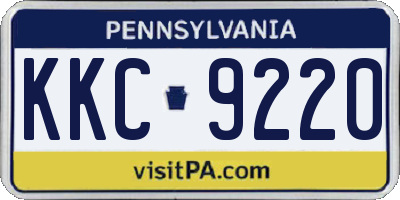 PA license plate KKC9220