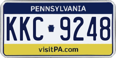 PA license plate KKC9248