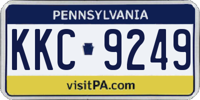 PA license plate KKC9249