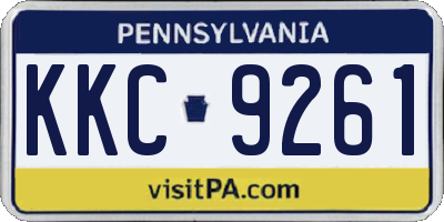 PA license plate KKC9261