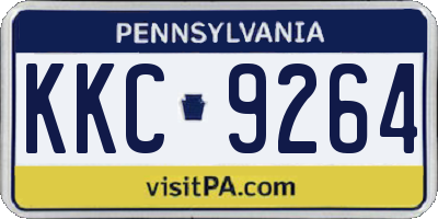 PA license plate KKC9264