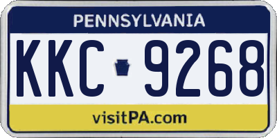 PA license plate KKC9268